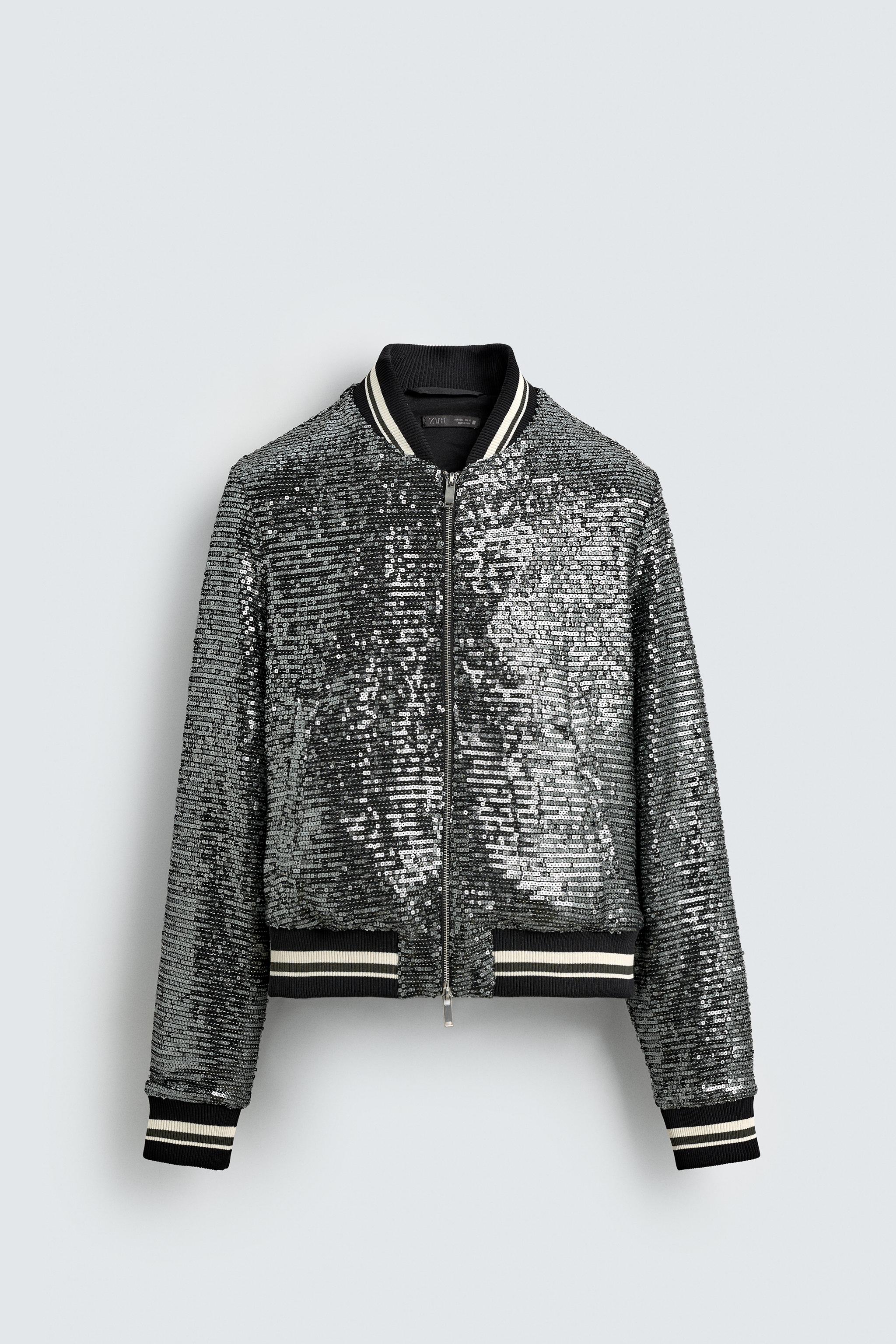 SEQUIN BOMBER JACKET